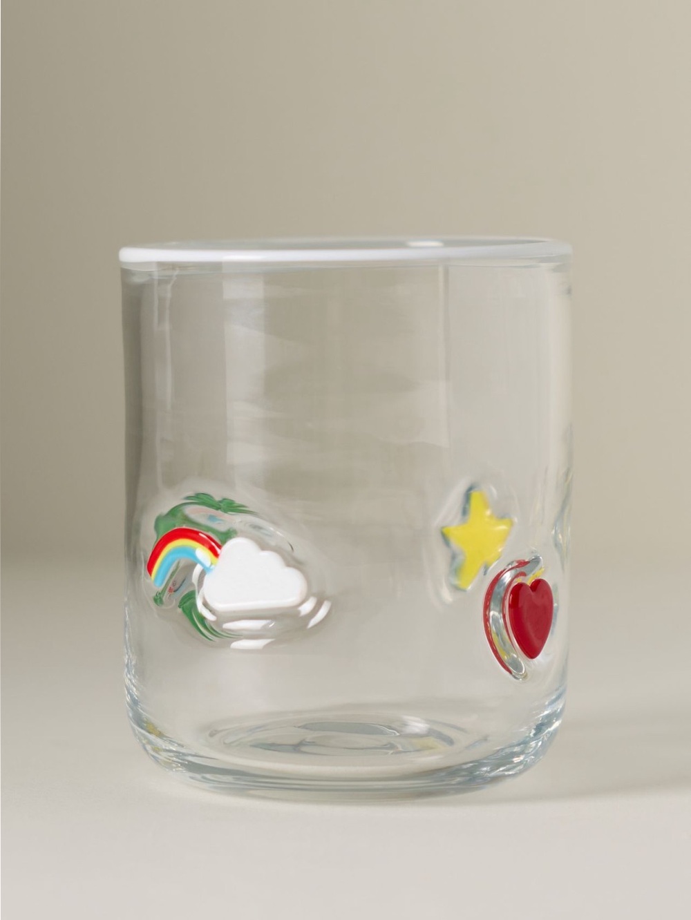 🍀Anthropologie Luck Glass Juice Icon Rainbow Shamrock Clover Heart New